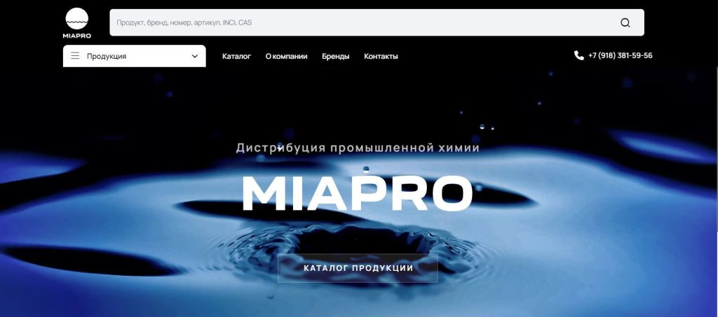 Разработка корпоративного сайта с каталогом для компании Mia Construction